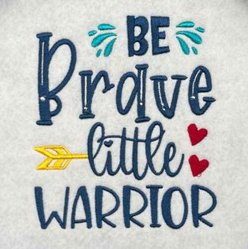 be brave embroidery design