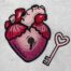 heart lock applique embroidery design