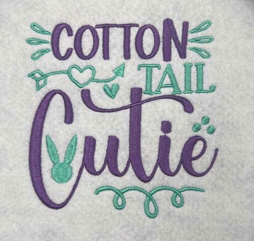 cotton tail cutie embroidery design
