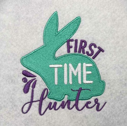 first time hunter embroidery design