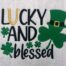 lucky and blessed embroidery design