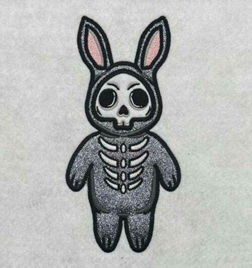 bunny teddy applique embroidery design