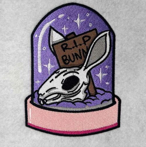bunny terrarium embroidery design