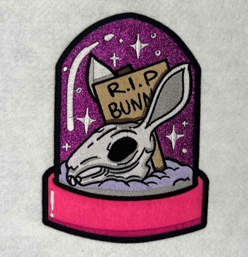 bunny terrarium applique embroidery design