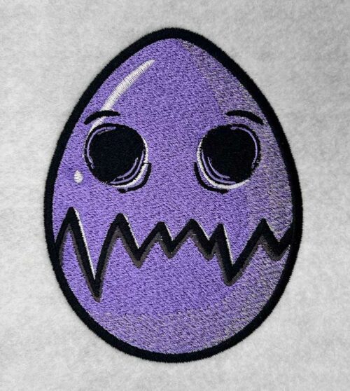 spooky egg embroidery design