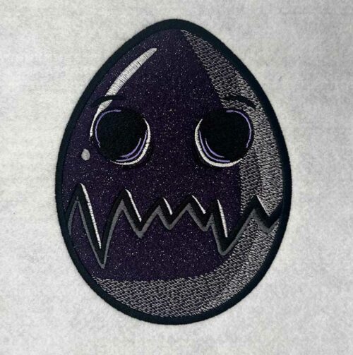 spooky egg applique embroidery design