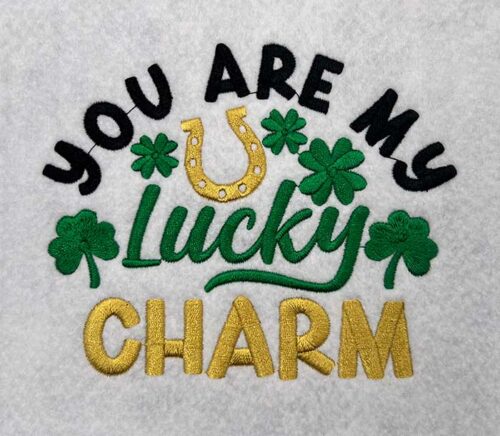 lucky charm embroidery design