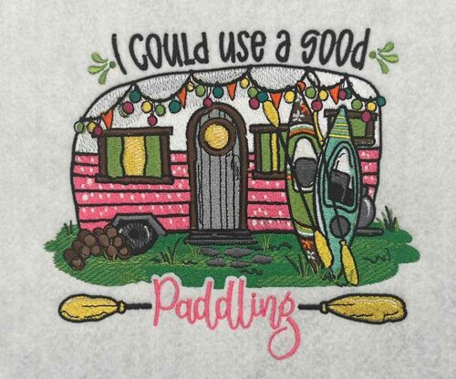 good paddling embroidery design