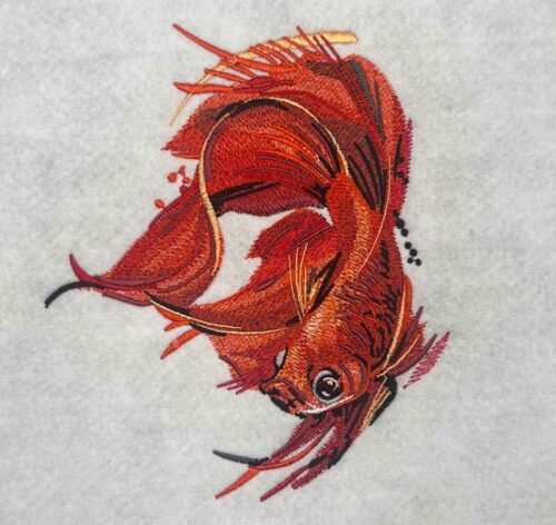Beautiful Betta Fish 2 embroidery design