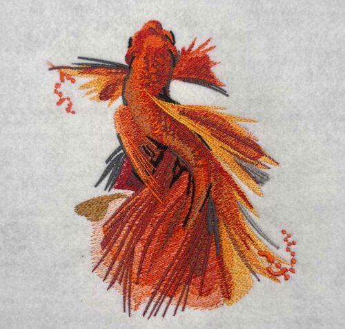 Beautiful Betta Fish 3 embroidery design