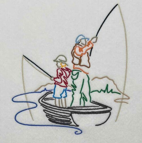 Fishing Day 2 Embroidery design