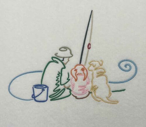Fishing Day 3 Embroidery design