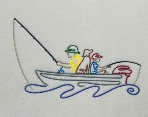 Fishing Day 5 Embroidery design