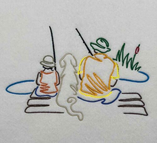 Fishing Day 6 Embroidery design