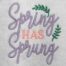 spring has sprung embroidery design