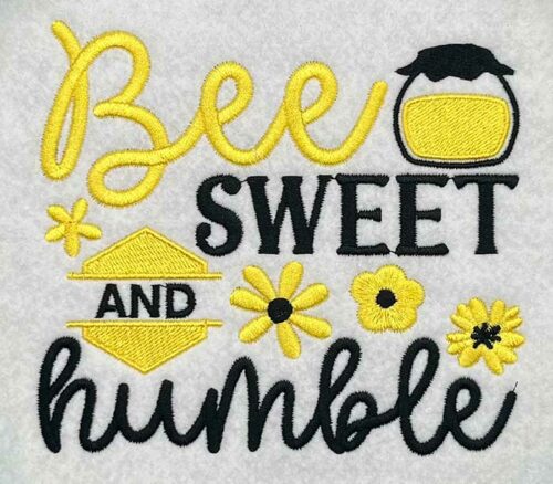 bee sweet embroidery design