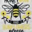 honey bee sunflower embroidery design