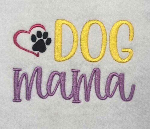 dog mama embroidery design