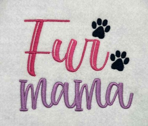 fur mama embroidery design