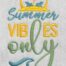 summer vibes embroidery design