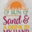 sun and sand embroidery design