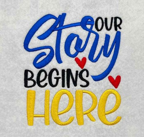 Our story begins embroidery design