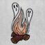 campfire ghosts embroidery design