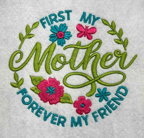 first my mother embroidery design