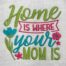 home is where mom embroidery design