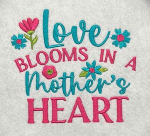 love blooms embroidery design