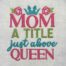 mom a title embroidery design
