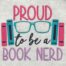 book nerd embroidery design