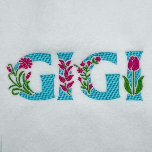 Gigi embroidery design