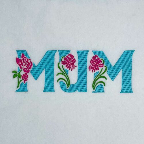 Mum embroidery design