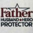 father husband hero embroidery design
